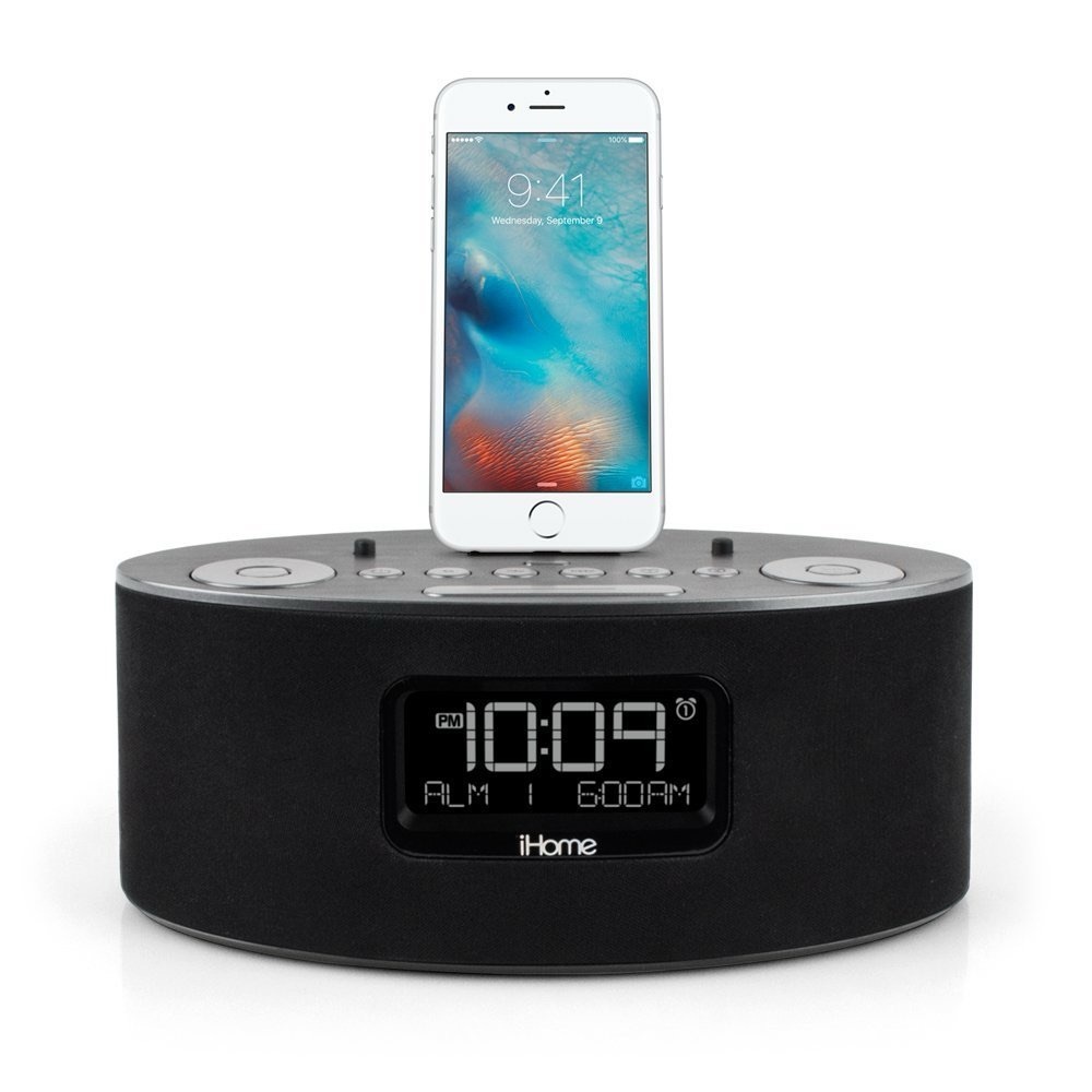 iHome Black Speaker Dock & Alarm Clock